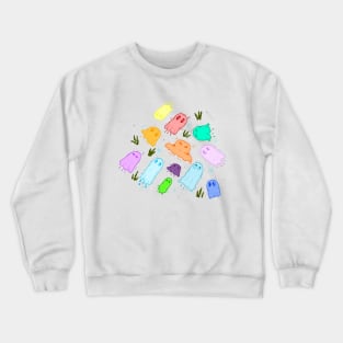 Halloween Boo ghost jellyfish colorful Crewneck Sweatshirt